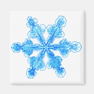 Blue Winter Snowflake Magnet