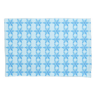 Blue Winter Snowflake Pillowcase
