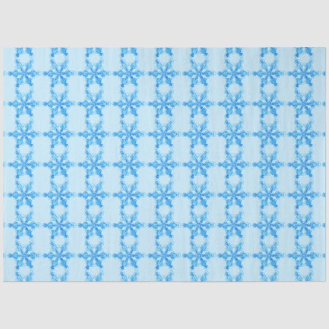 Blue Winter Snowflake Tissue Paper (Front)