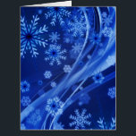 Blue Winter Snowflakes Christmas<br><div class="desc">Blue Christmas design with decorative winter swirls and snowflakes.</div>
