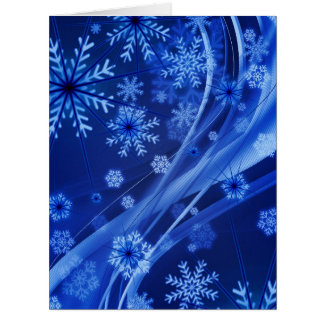 Blue Winter Snowflakes Christmas