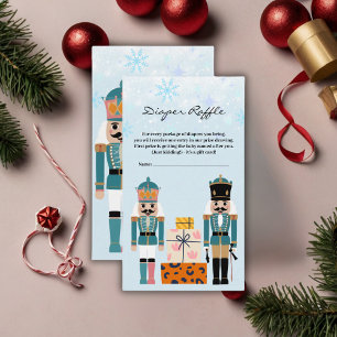 Blue Winter Snowflakes Nutcracker Baby Shower Enclosure Card