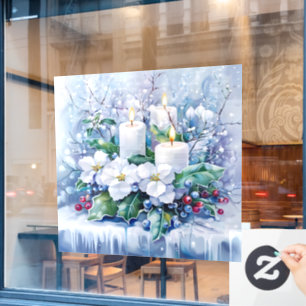 Blue Winter Window Cling