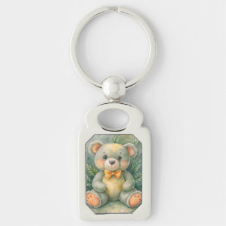 Blue Winter with Deers Key Ring