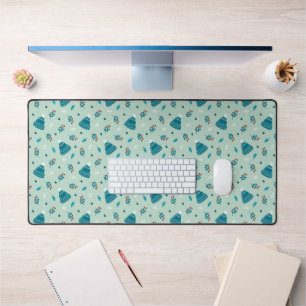 Blue Winter Wonderland mousepad Desk Mat