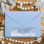 Blue Winter Wonderland Snowfall Christmas Wedding  Return Address Label<br><div class="desc">Introducing our stunning Blue Winter Wonderland Christmas Wedding design, the perfect choice for your upcoming winter nuptials! This beautiful invitation suite features a rustic winter wonderland theme, complete with delicate Christmas snowflakes and a snowy night sky that will transport your guests to a magical winter wonderland. Our design captures the...</div>