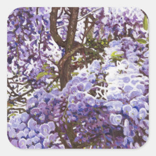 Blue wisteria 2011 square sticker