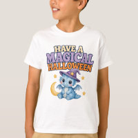Blue Witch Hat Baby Dragon Magical Halloween Kids