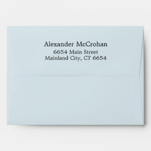 Blue with Black Return Address Mailing Envelope