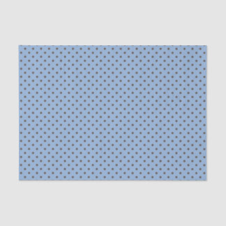 BLUE WITH CHOCOLATE BROWN POLKA DOTS TISSUE PAPER