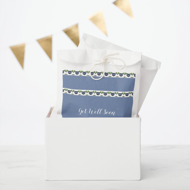Blue With Decorative Pattern Favour Bag (Party)