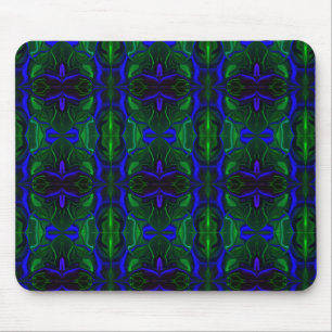 Blue with 'floating' intertwined strokes mouse pad