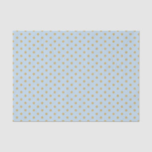 Blue with Gold Polka Dots Tissue Paper