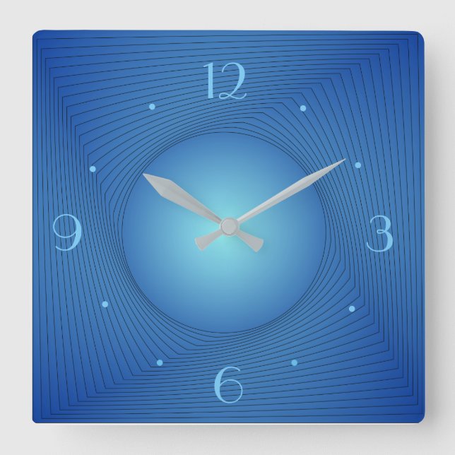 Blue with Light Circle Centre> Kitchen Clocks (Front)