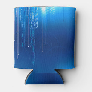 Blue with linear design Can Cooler