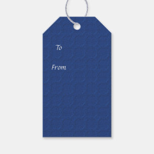 Blue With Pattern Gift Tags