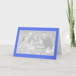 Blue with White Border Photo Card