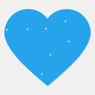 Blue with white dots accessories to customise heart sticker