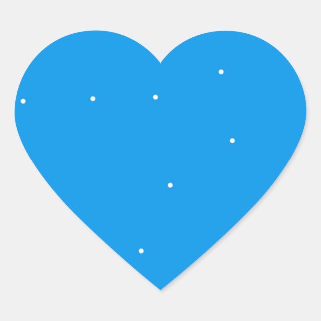 Blue with white dots accessories to customise heart sticker (Front)