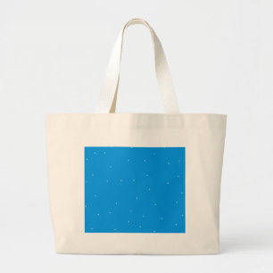 Blue with white dots accessories to customise large tote bag