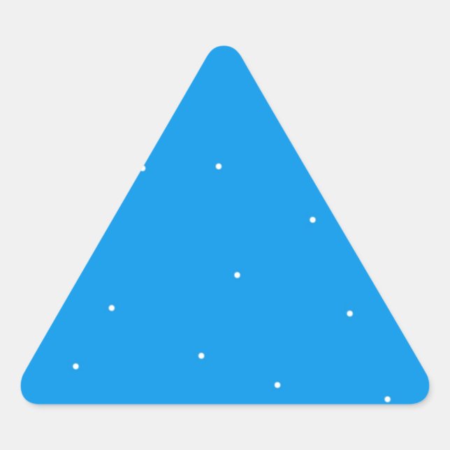 Blue with white dots accessories to customise triangle sticker (Front)