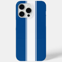 Blue with White Racing Stripe