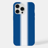 Blue with White Racing Stripe