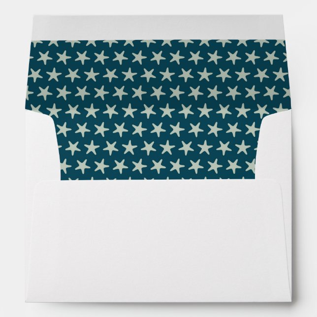 Blue with White Stars - Envelope (Back (Bottom))