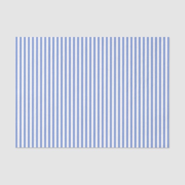 Blue with White Striped Tissue Paper (Front)