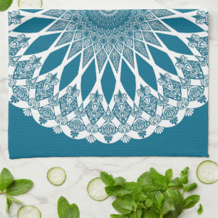 Blue Woad Tristyns Mandala Tea Towel