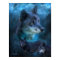 Blue Wolf Art Poster/Print
