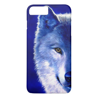 Blue Wolf at Night iPhone 7 Plus Case