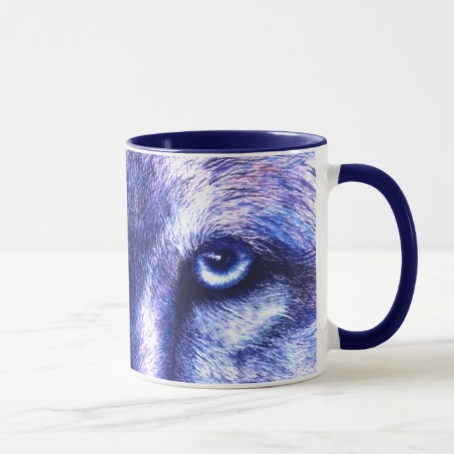 Blue Wolf Eyes Mug (Right)
