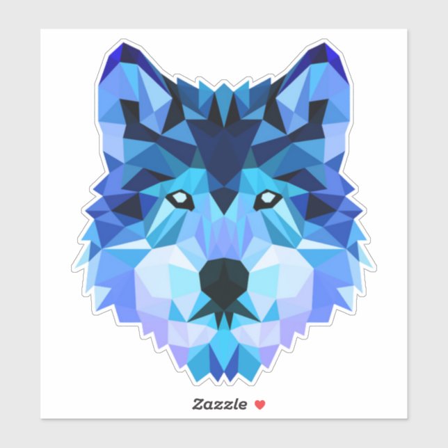 Blue Wolf Head Low Polygon-00000 (Sheet)