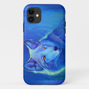 Blue Wolf iPhone 5 / 5S Custom Case   Wolf Design