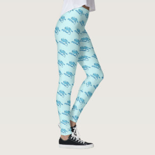 Blue Wolf Leggings