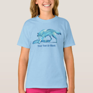 Blue Wolf On Snow T-Shirt