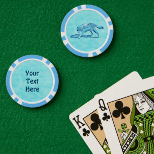 Blue Wolf Poker Chips