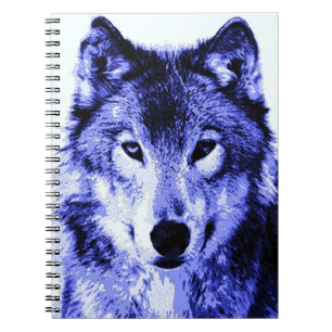 Blue Wolf Portrait Notebook
