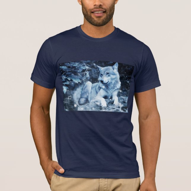 blue wolf T-shirt (Front)