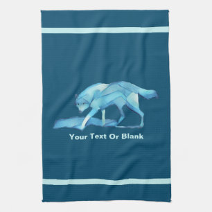 Blue Wolf Tea Towel