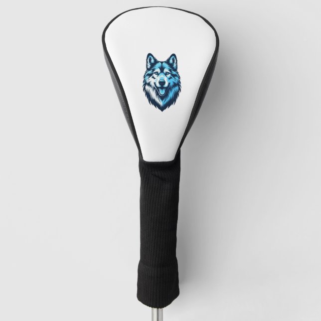 blue wolfdog  5 golf head cover (Front)