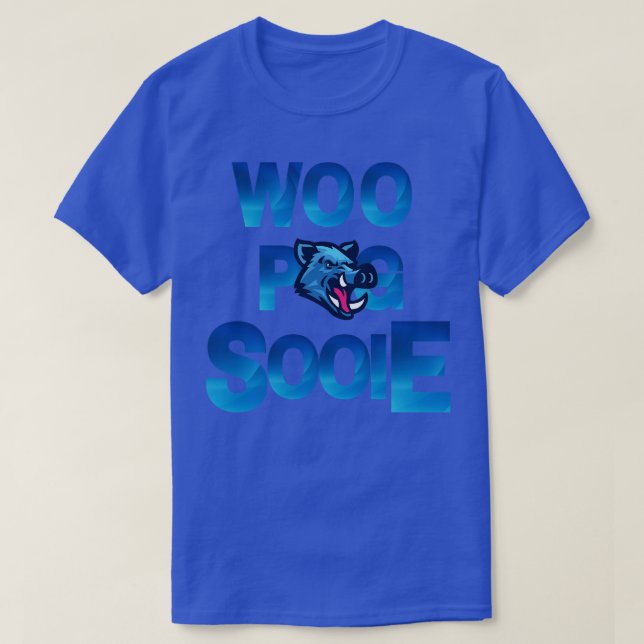 Blue Woo Pig Sooie T-Shirt (Design Front)
