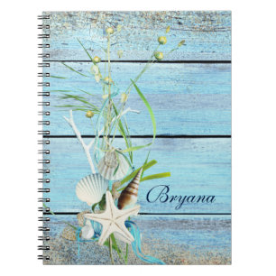 Blue Wood Beach Tropical Notebook Journal