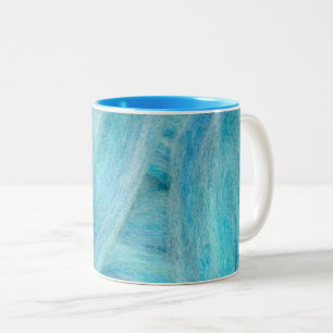 blue wool Two-Tone coffee mug