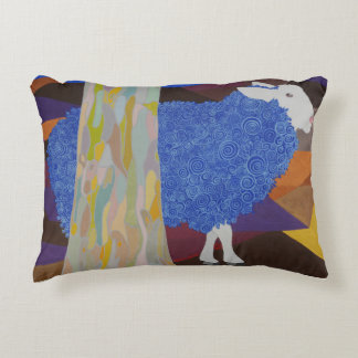 Blue Woold Sheep Decorative Cushion