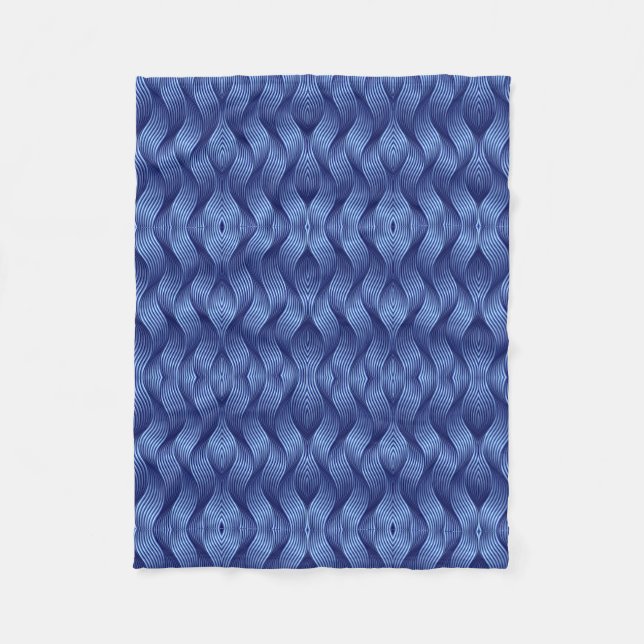 Blue Woven Geometric Blanket (Front)