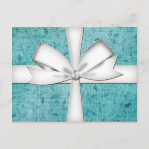 Blue Wrapping Gift Postcard