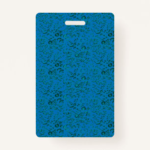 Blue wrapping paper featuring a geometric pattern  ID badge