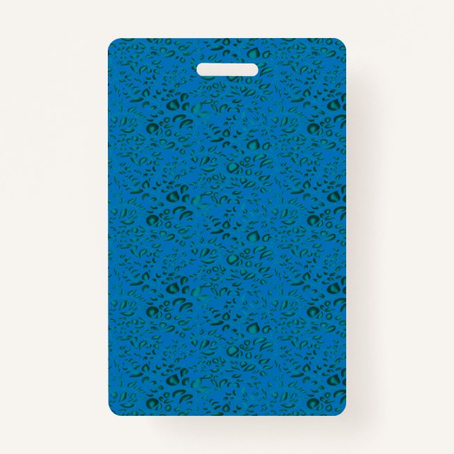 Blue wrapping paper featuring a geometric pattern  ID badge (Back)